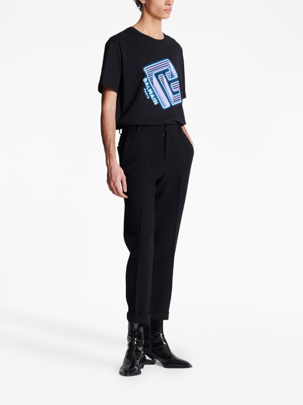 tapered cropped trousers - 3