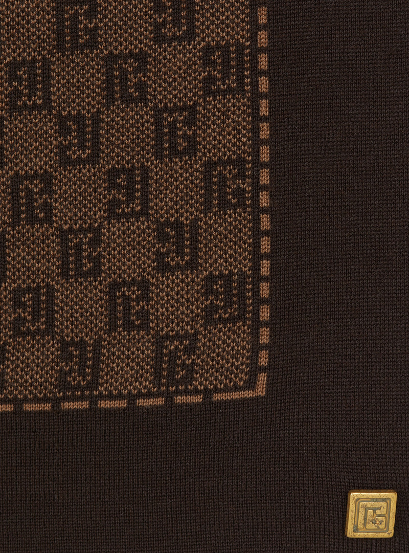 Monogrammed 정밀한 니트 scarf 3