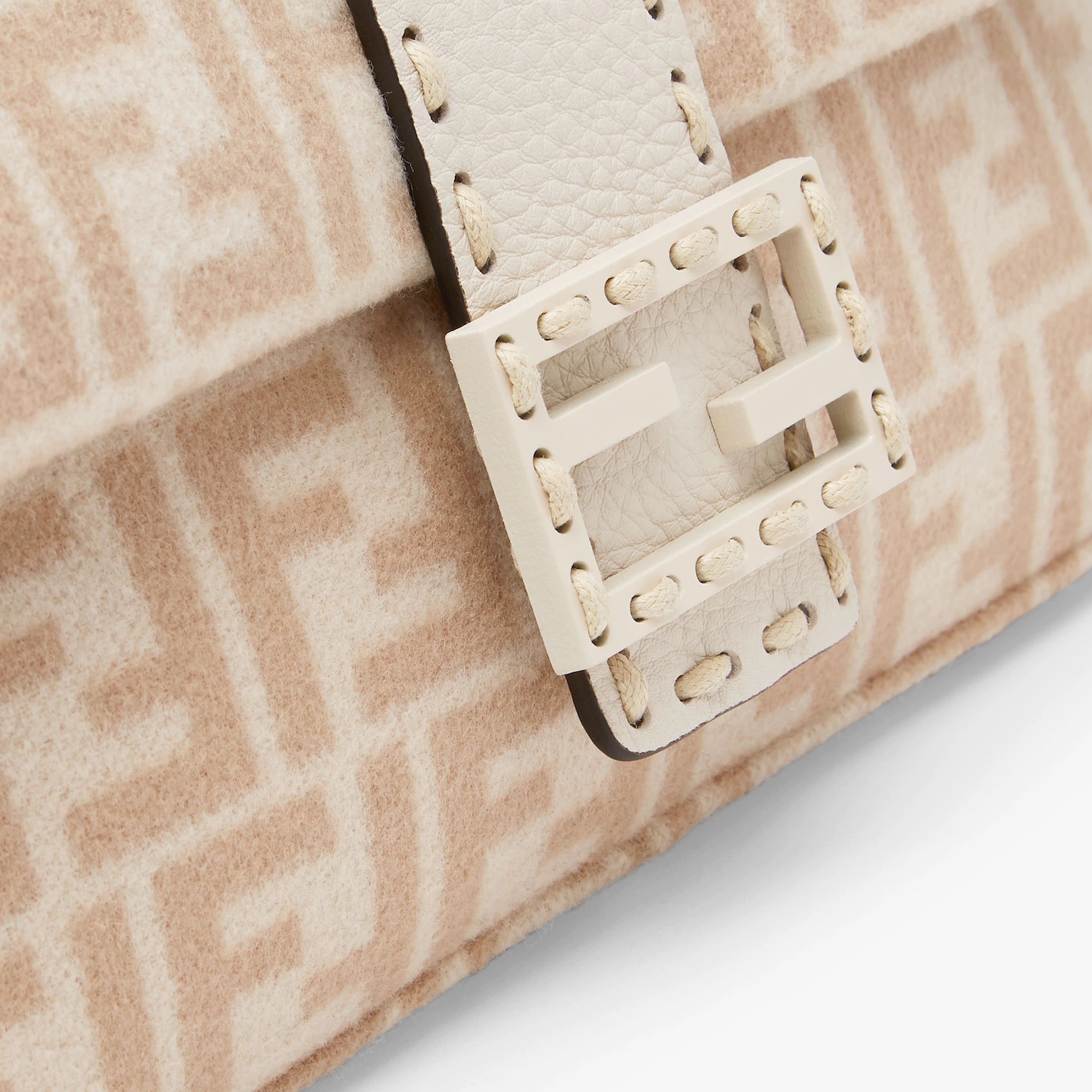 Beige FF wool bag - 5
