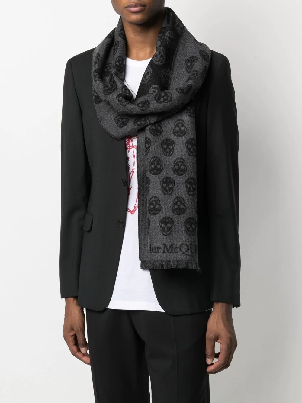 woven skull scarf - 2