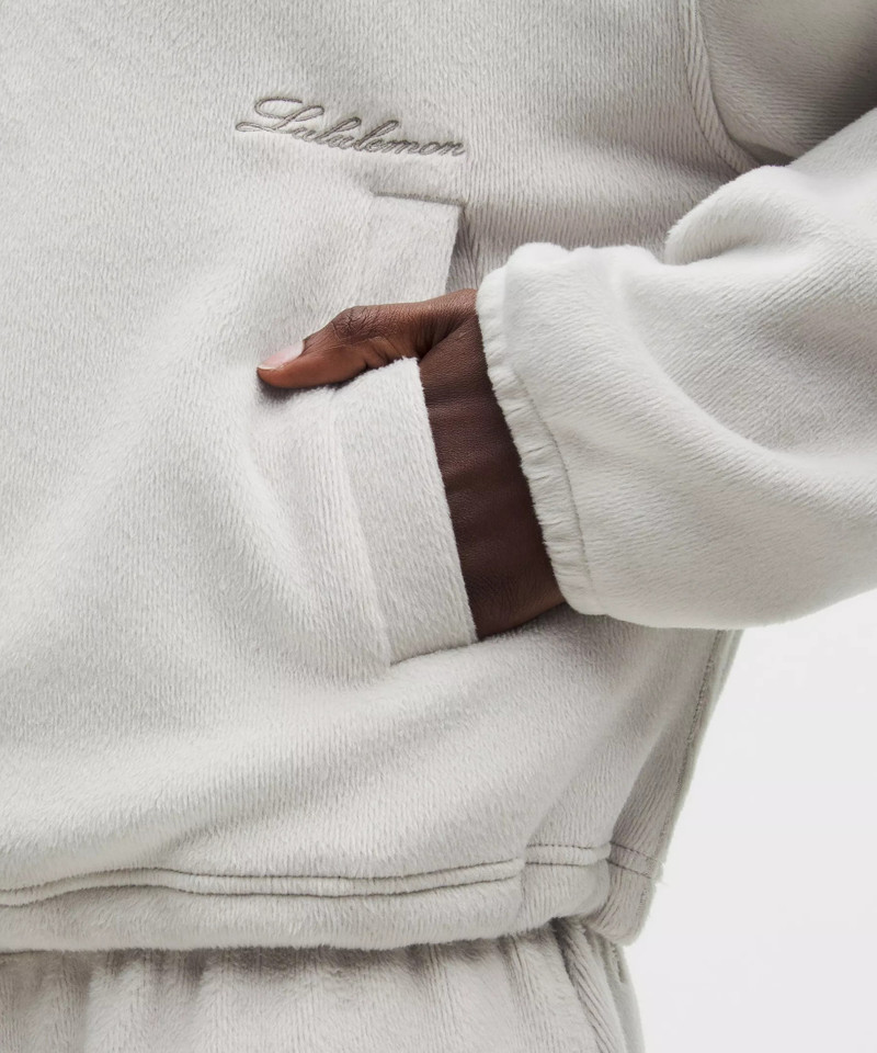 Plush Velour Oversized Half Zip 5