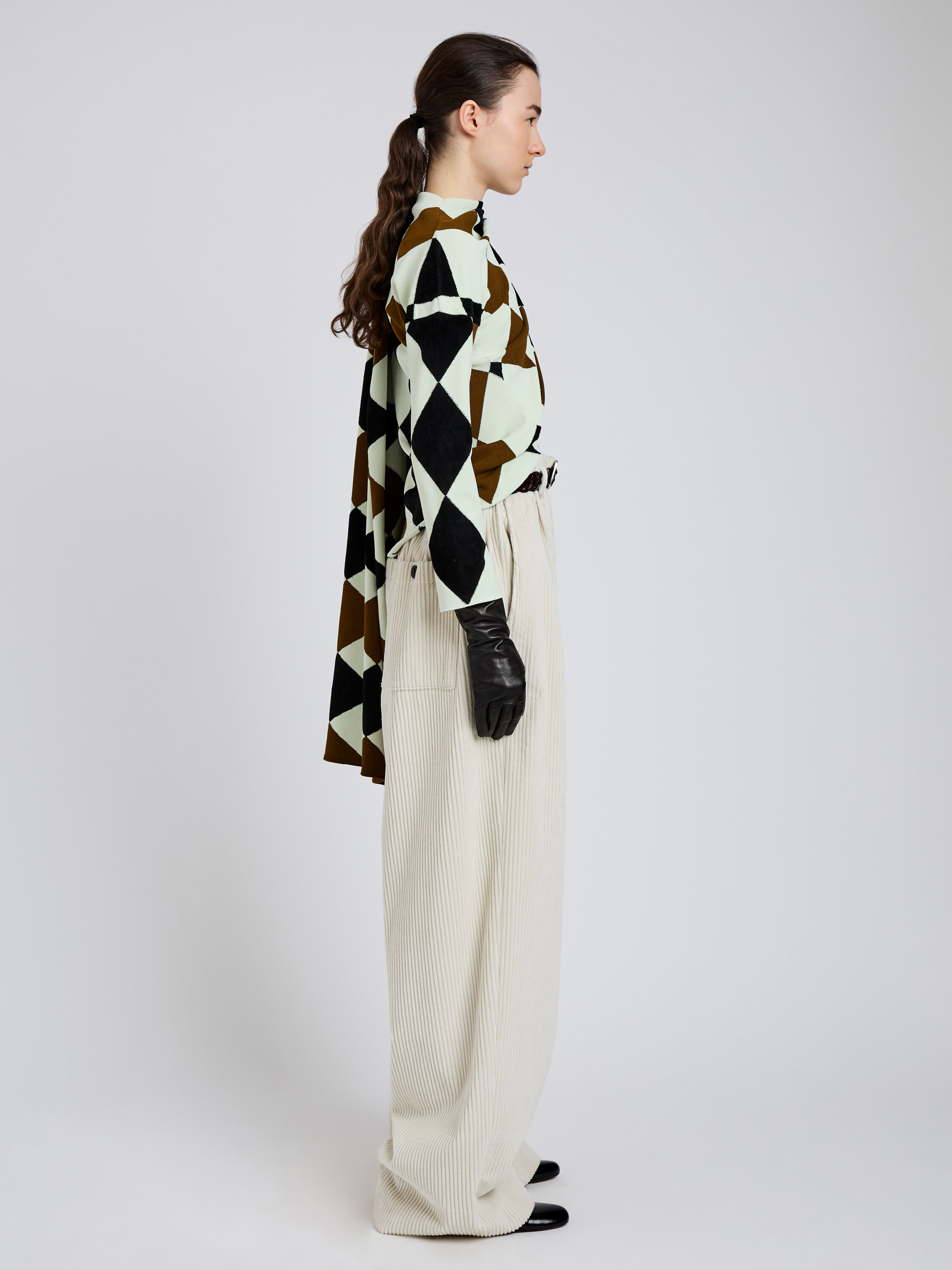 Vanne Top in Argyle Velvet Knit - 4