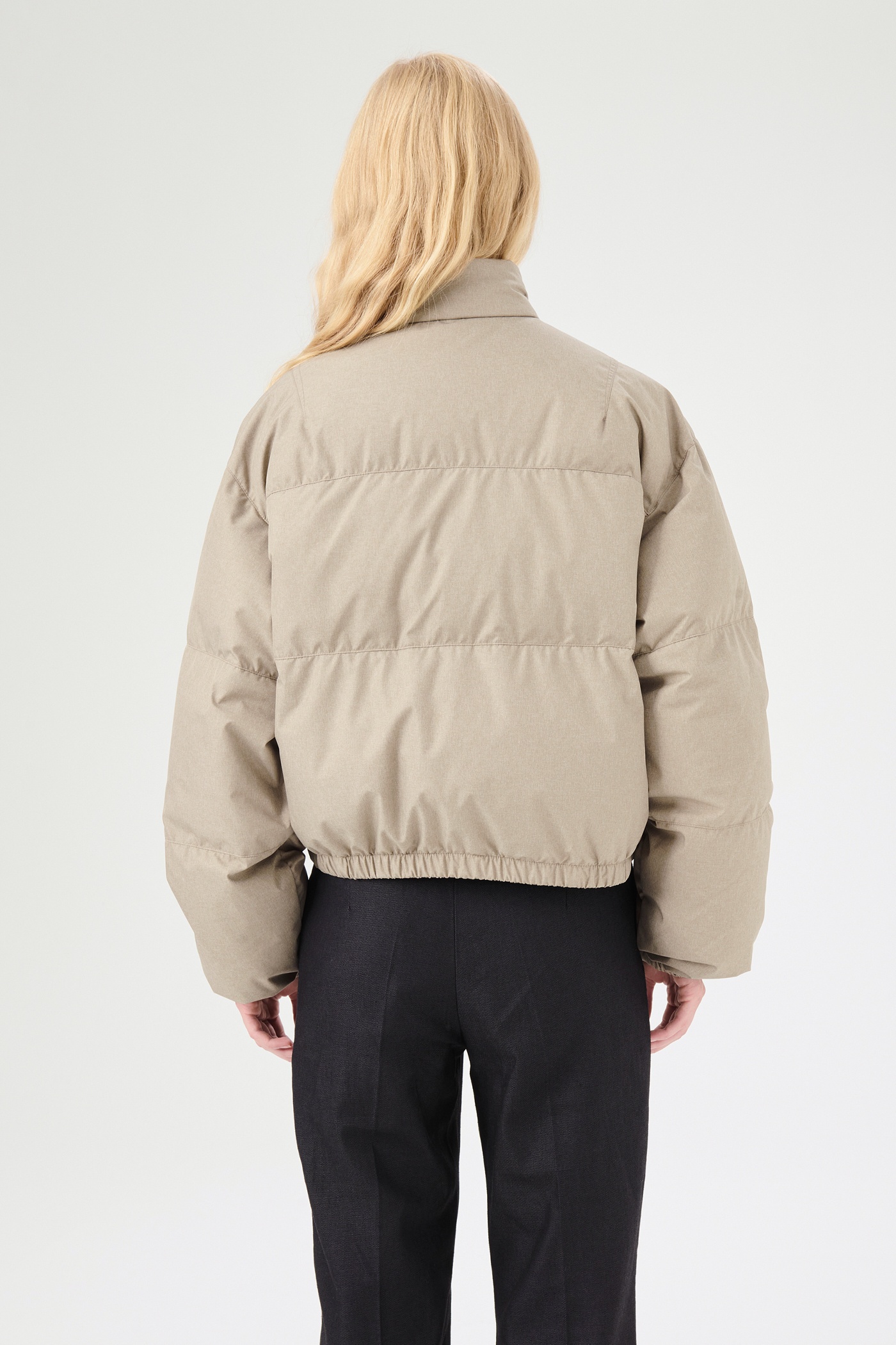 Cropped Inhale Puffa Doubleganger Beige Mel Nylon - 6
