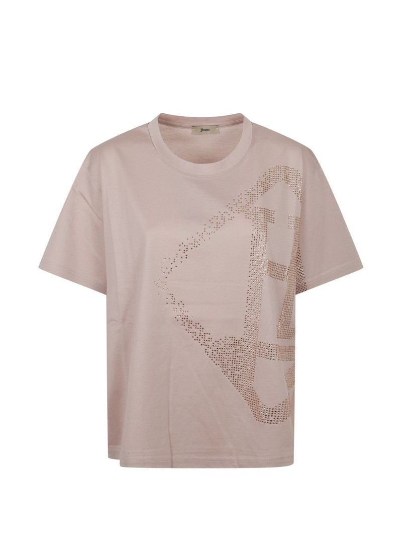 rhinestone-embellished logo t-shirt 1