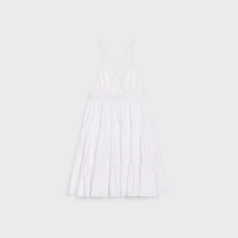 CELINE CROSS BACK MINI DRESS IN COTTON BATISTE outlook