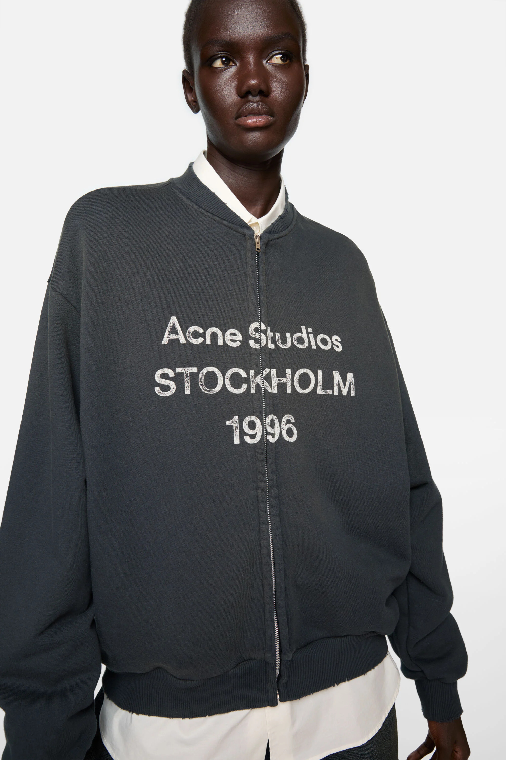Zip sweater logo - Black - 4