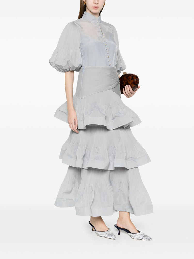 Zimmermann button bishop-sleeved blouse outlook
