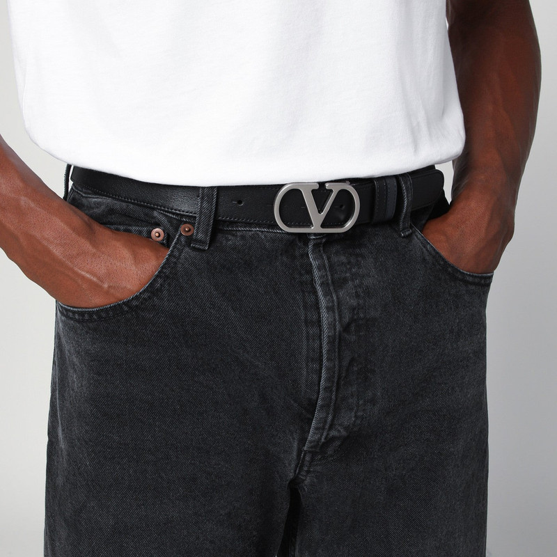 Valentino Reversible Vlogo Signature belt Black/Marine outlook