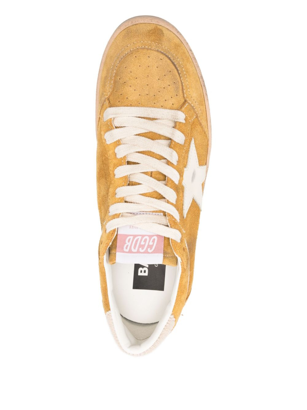 star-detail suede sneakers - 4