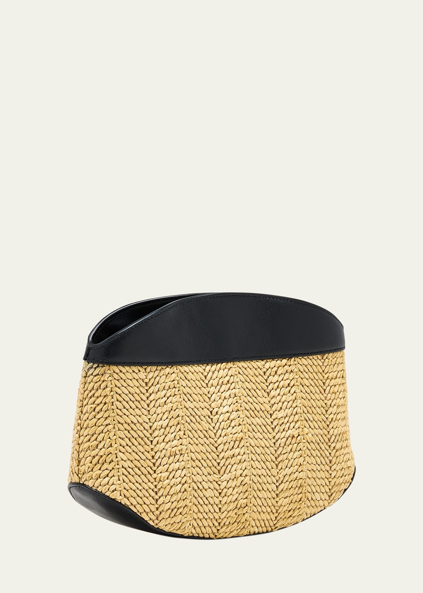 Tondo Raffia and Leather Crossbody Bag - 3