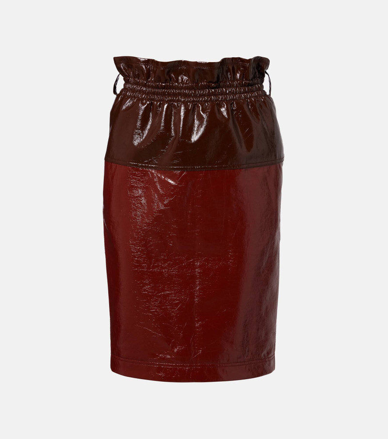 Coated cotton pencil skirt 1