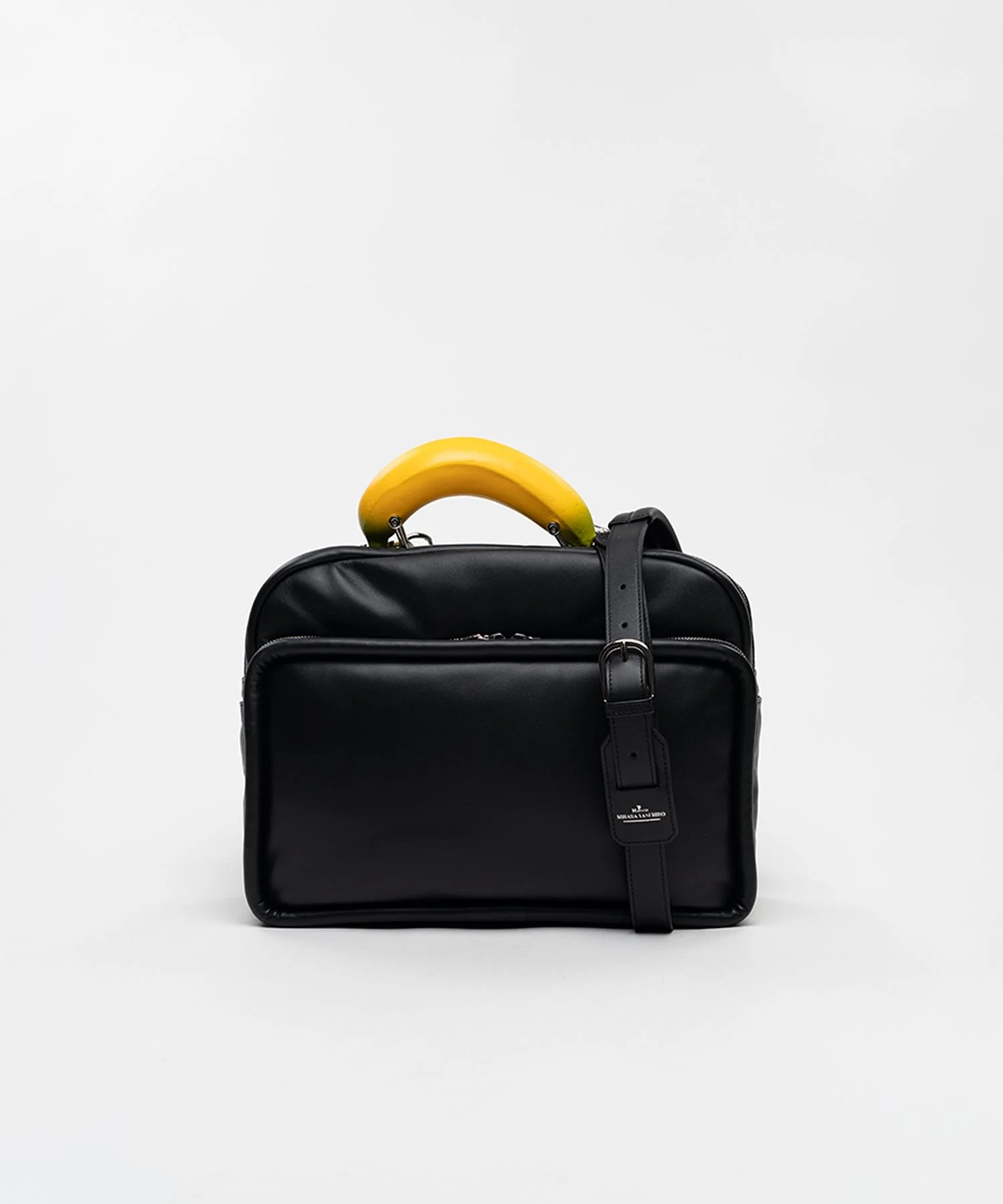 "TOY" Banana Handle Square Leather Pocket Bag - 1