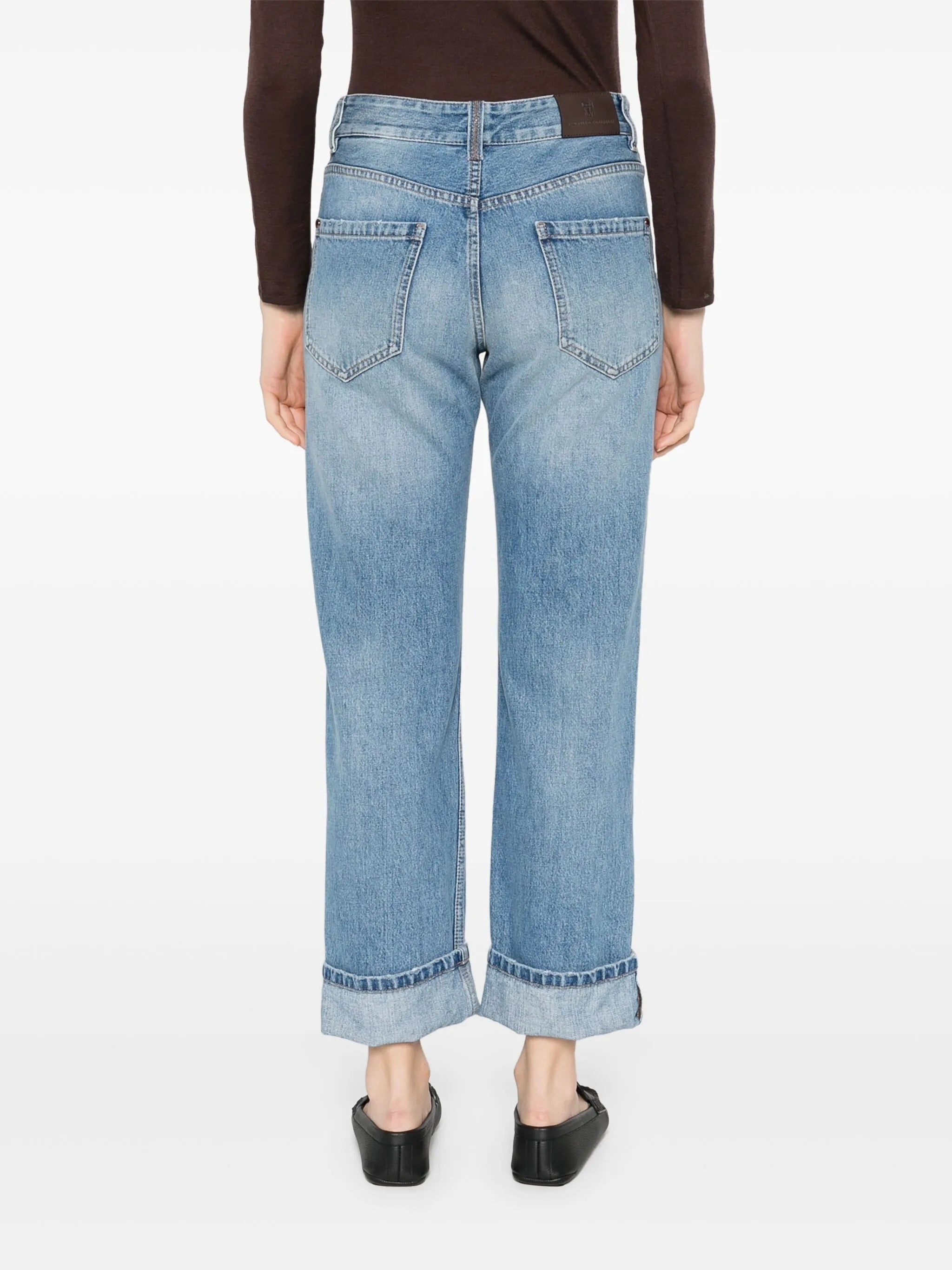 Turn-up Hem Jeans - 5