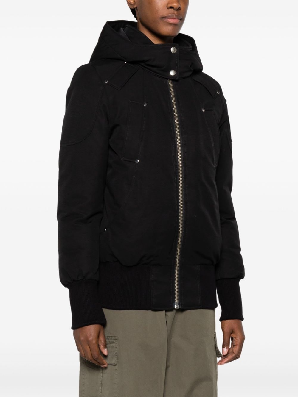 Ballistic high-neck studded hooded jacket - 3
