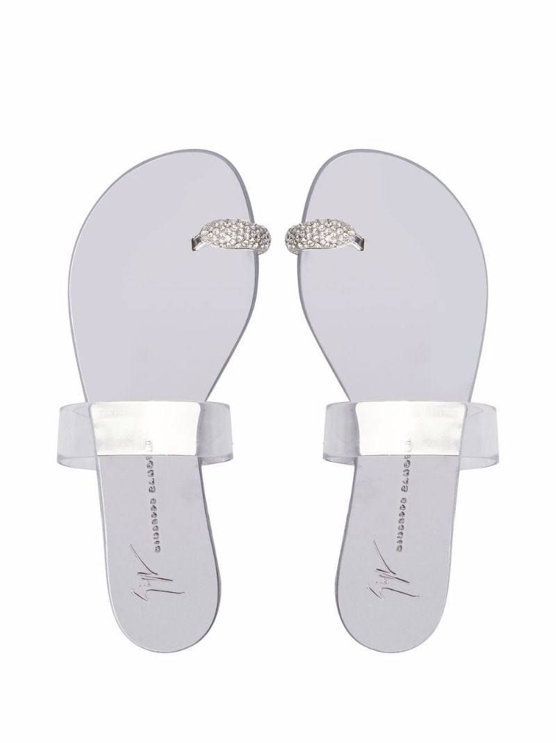 Ring Ghost metallic-finish flat sandals - 7