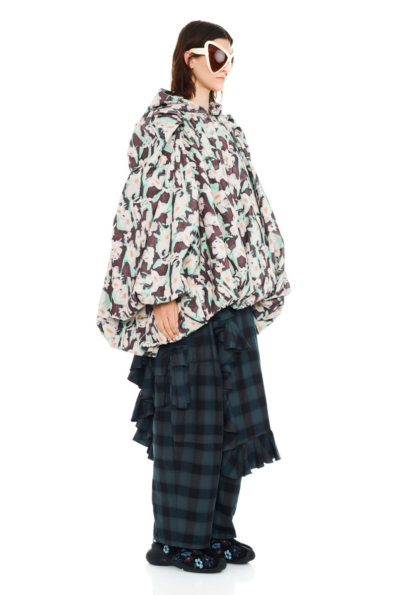 BLACK PAINTED DAISY PILLOW COAT 3
