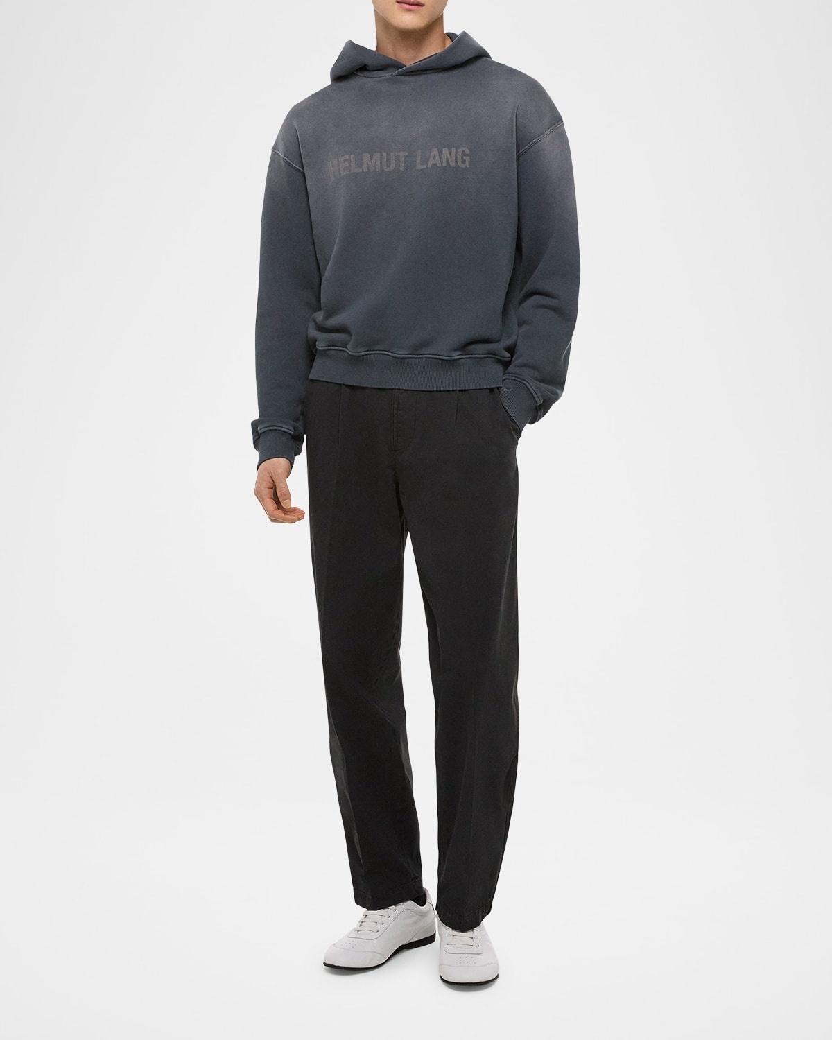 Men's Faded Logo Print Hoodie - 2