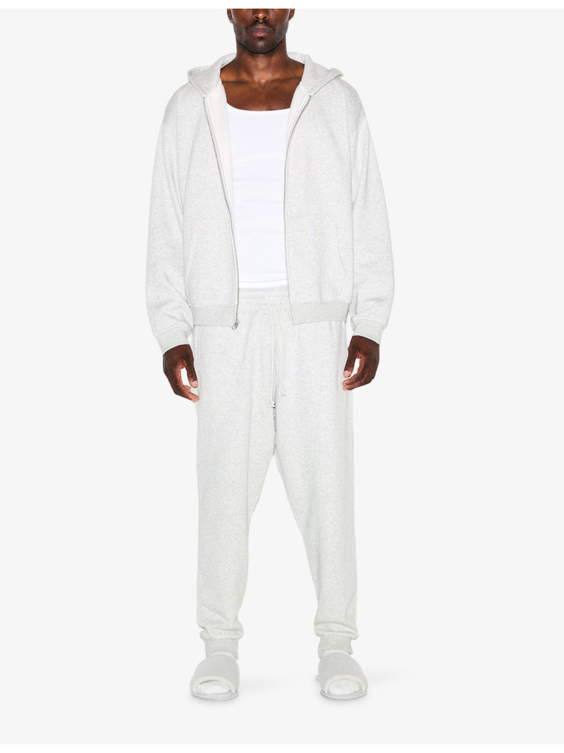 SKIMS Fleece Lounge Tapered Cotton-Jersey Jogging Bottoms outlook