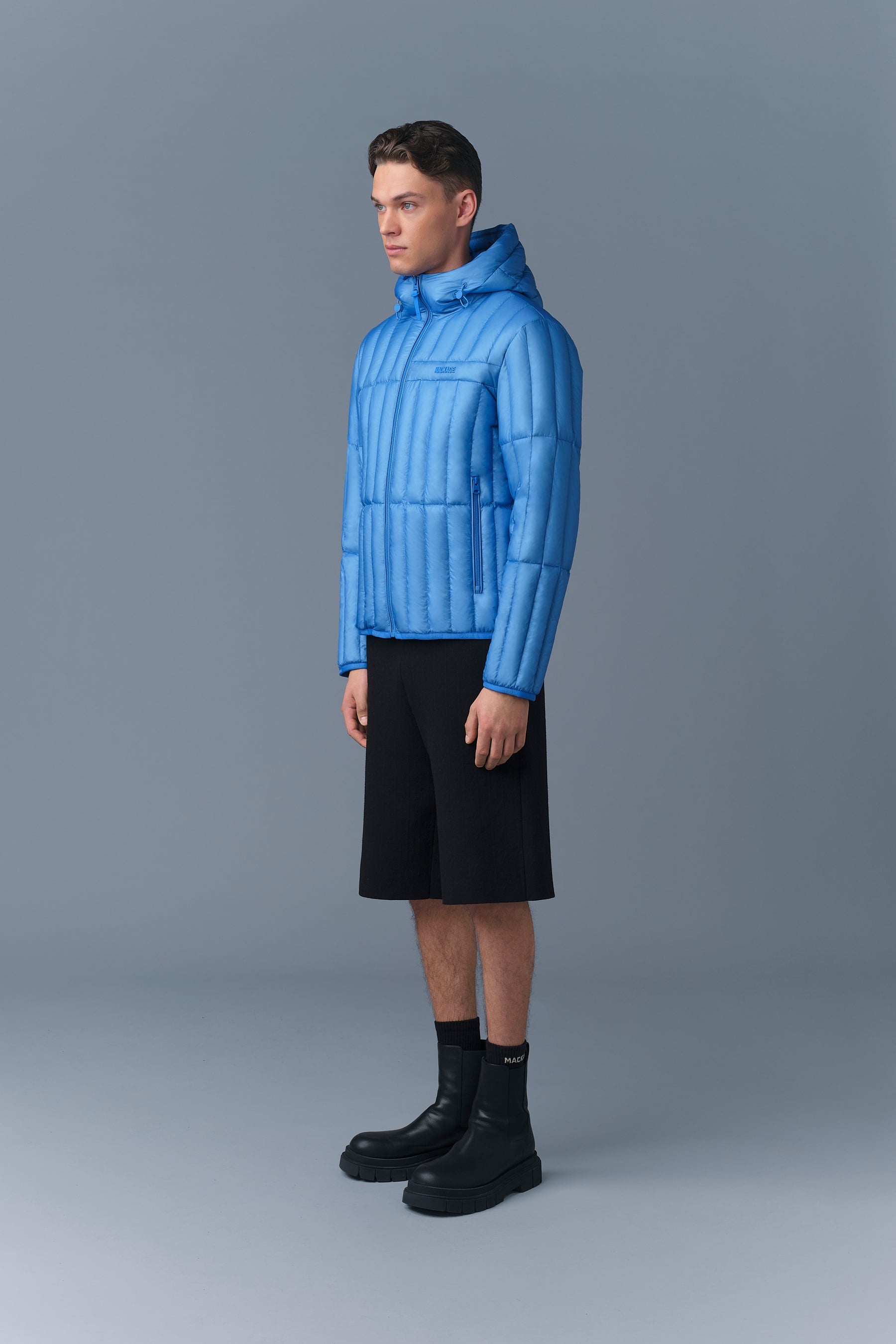 PETER Translucent ripstop light down jacket with hood - 3