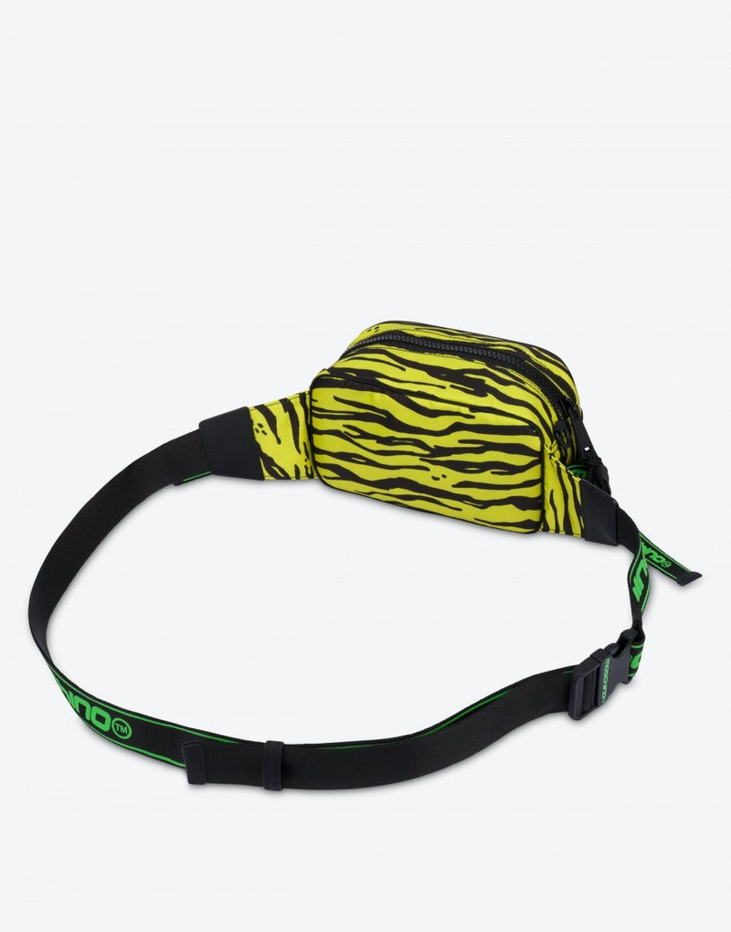 ALLOVER TIGER NYLON WAIST BAG 2