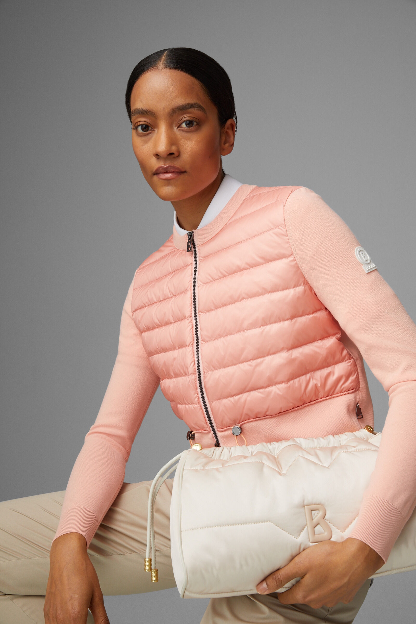 Anja Hybrid knit jacket in Pink - 8