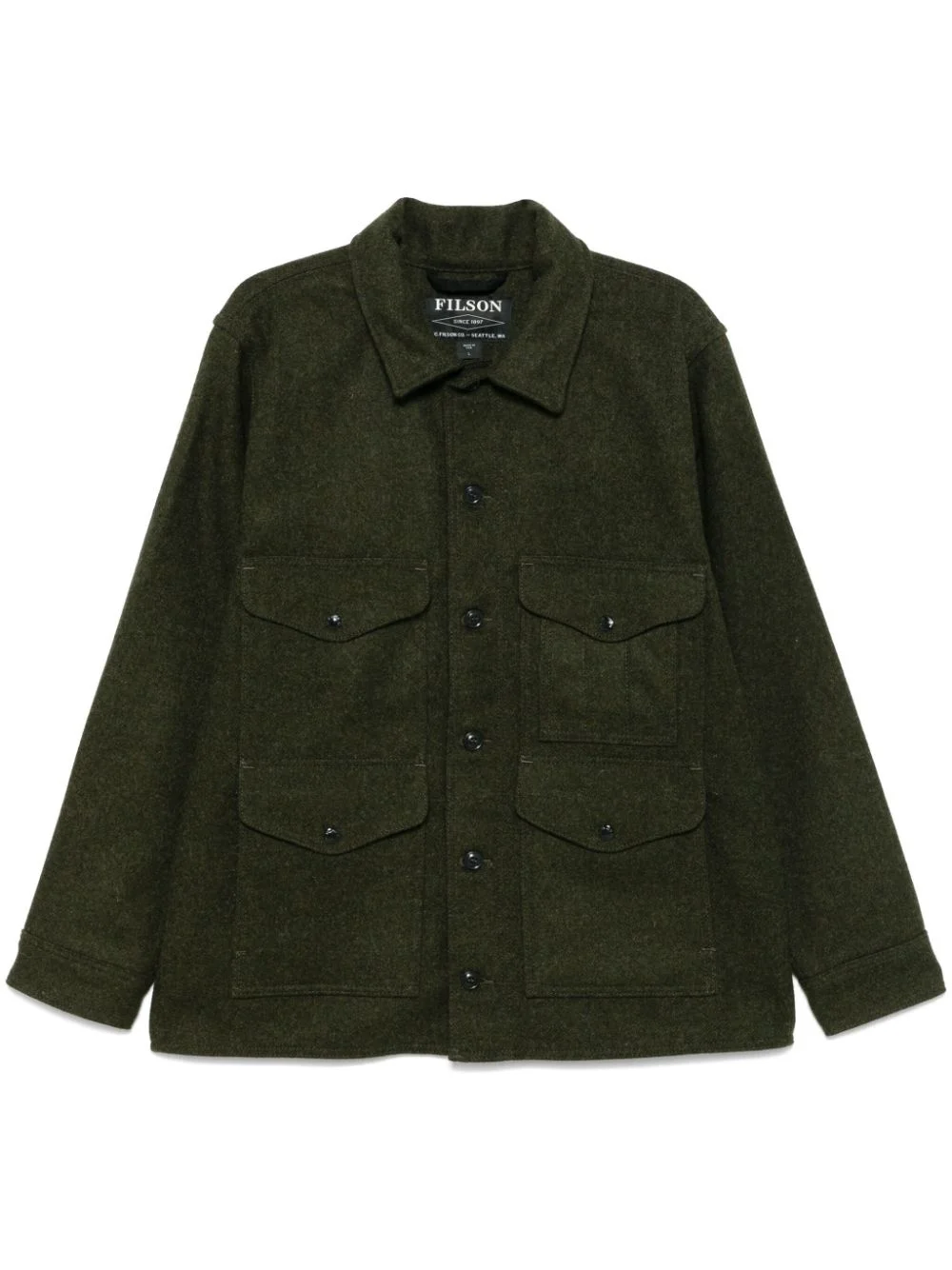 button-front shirt jacket - 1
