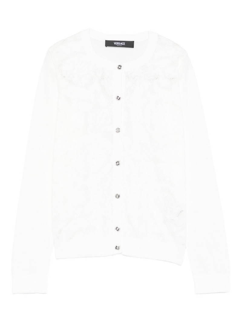 Baroque-pattern lace cardigan 1
