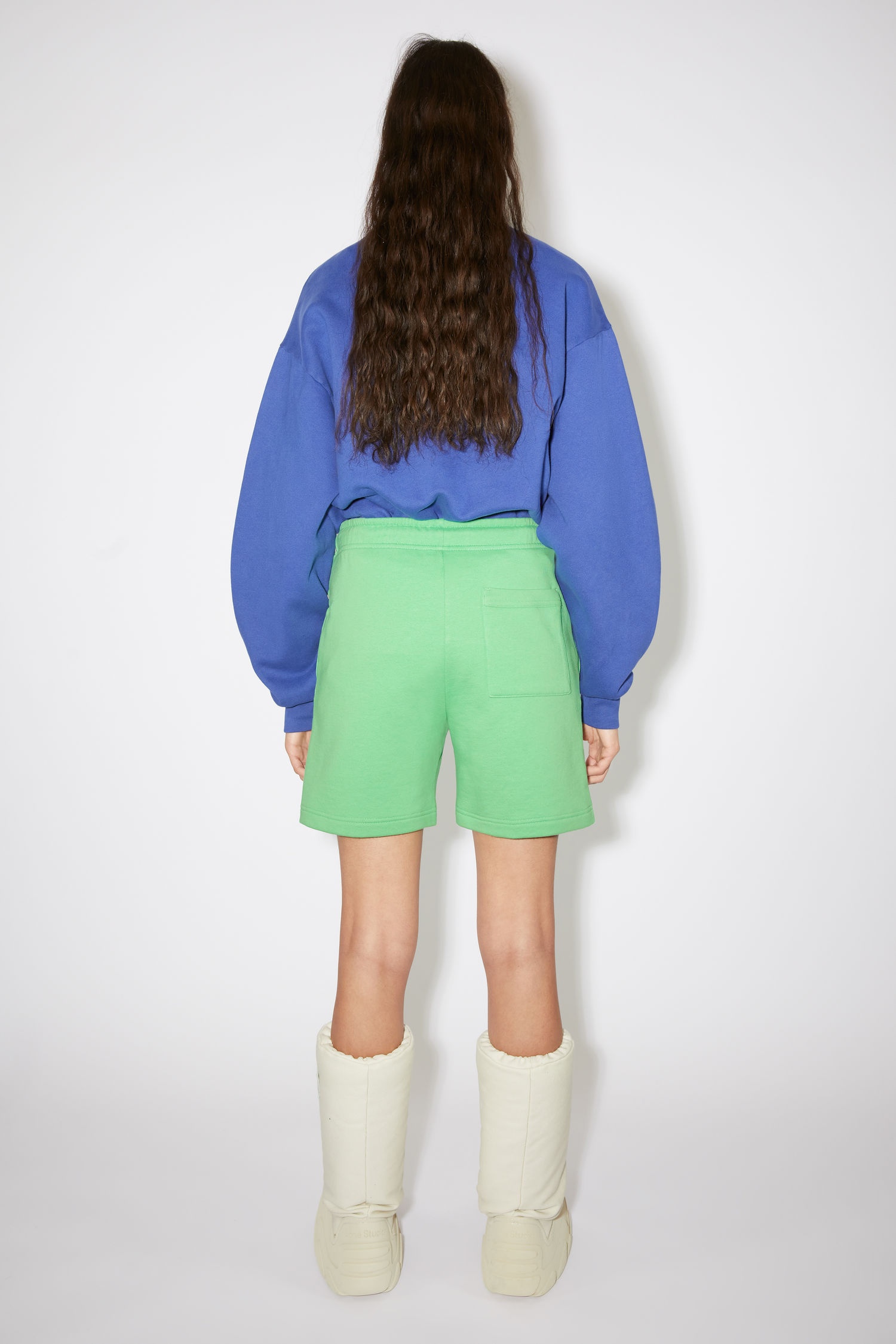 Fleece sweat shorts - Fern green - 3