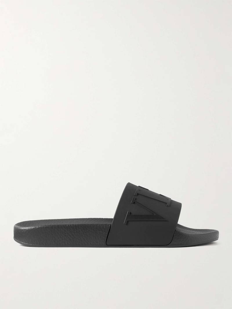 Valentino Garavani Logo-Embossed Rubber Slides - 1