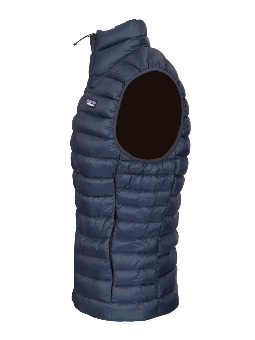 Sleeveless Drawstring Down Jacket Coats Blue - 3