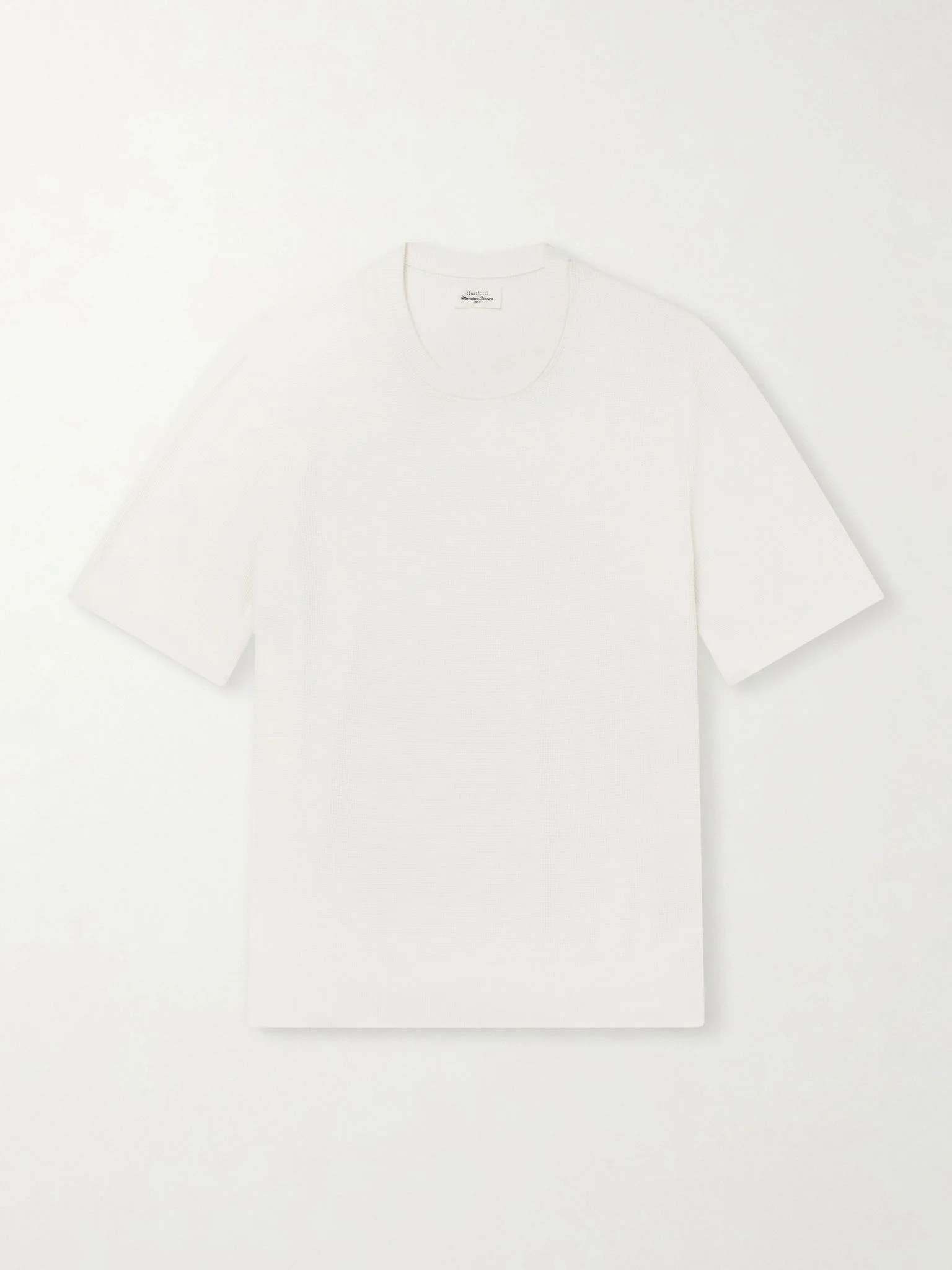 Cotton-Piqué T-Shirt Ecru - 1