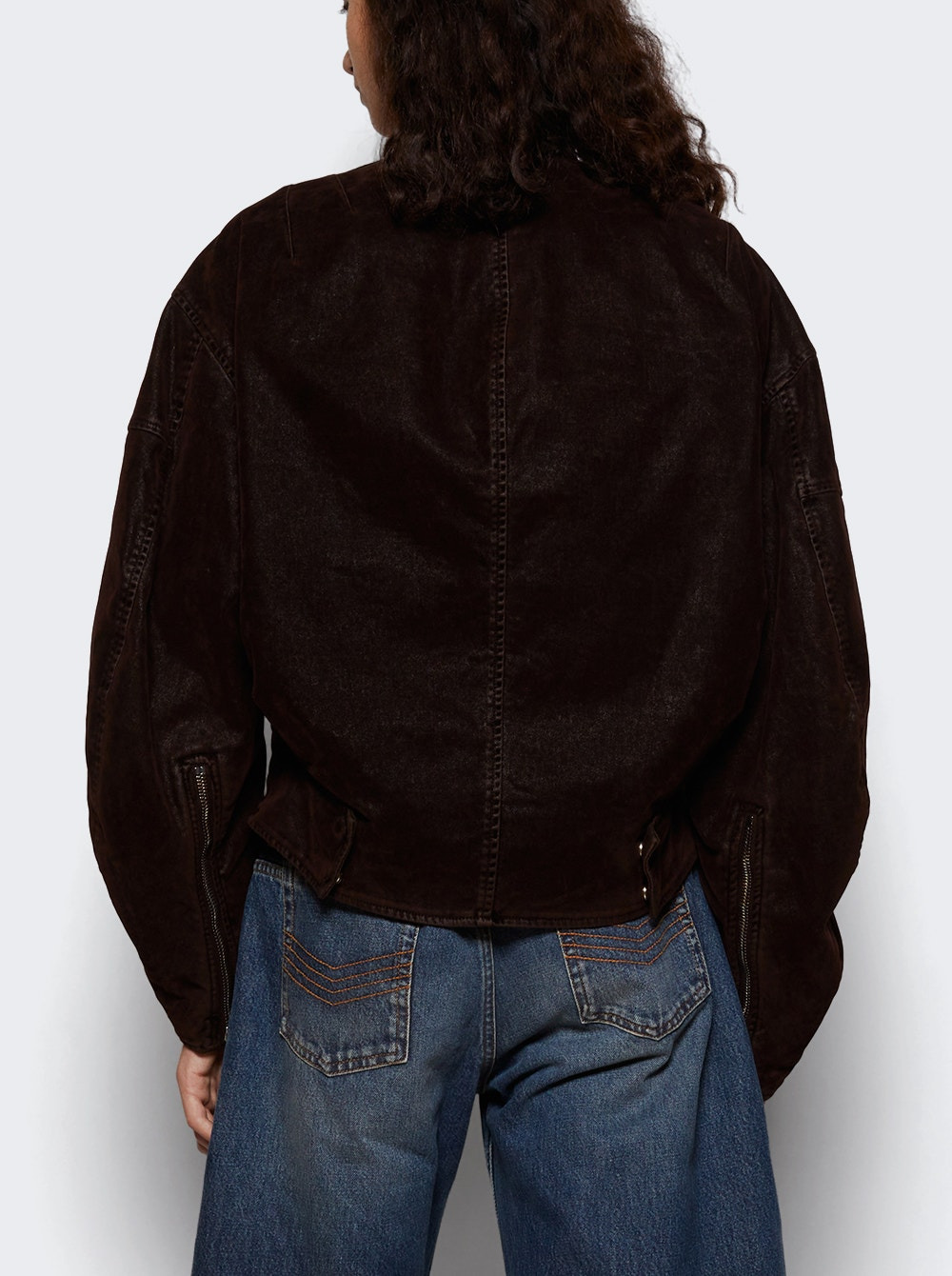 Minimal Moto Jacket Chocolate - 4