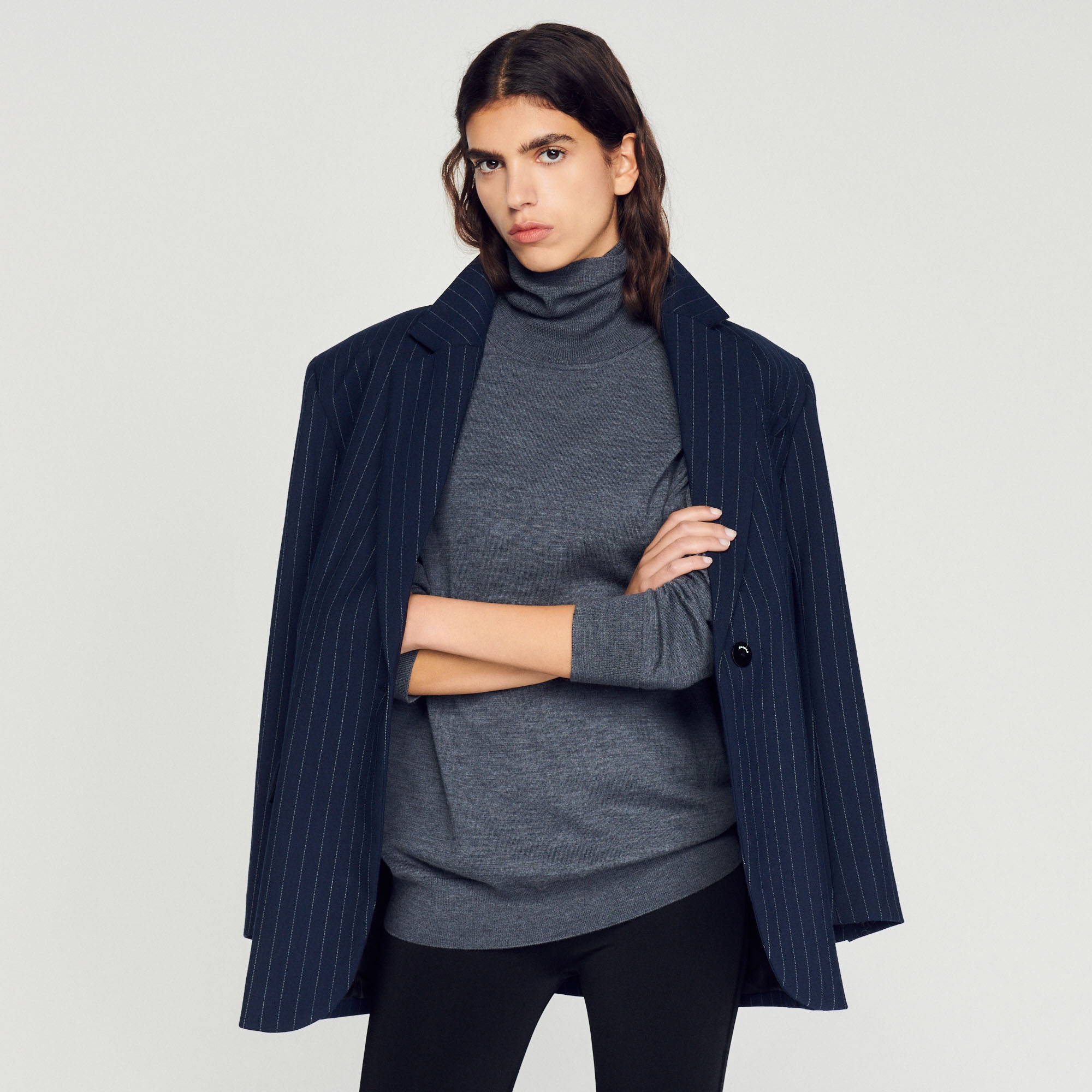 Roll neck wool sweater - 3