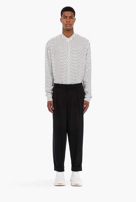 Black crepe harem pants - 4