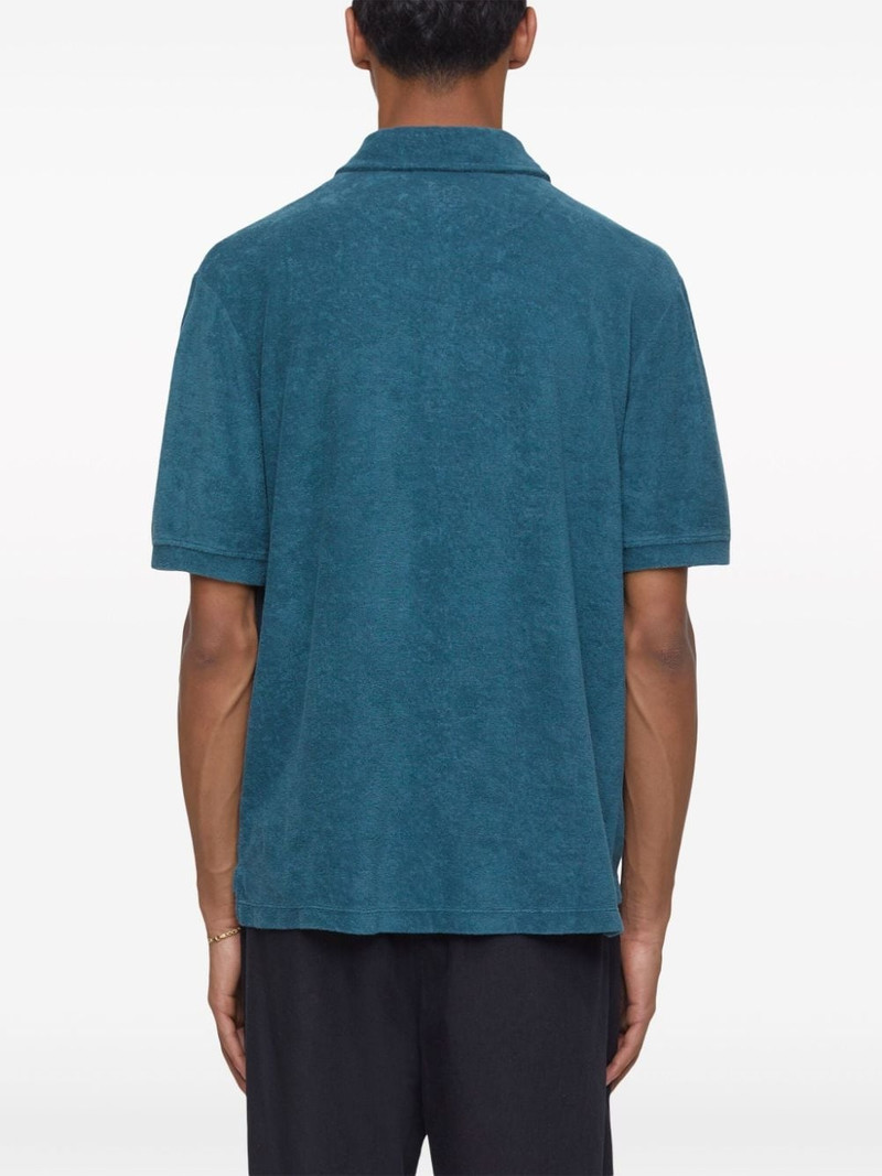 logo-embroidered towelling polo shirt 3