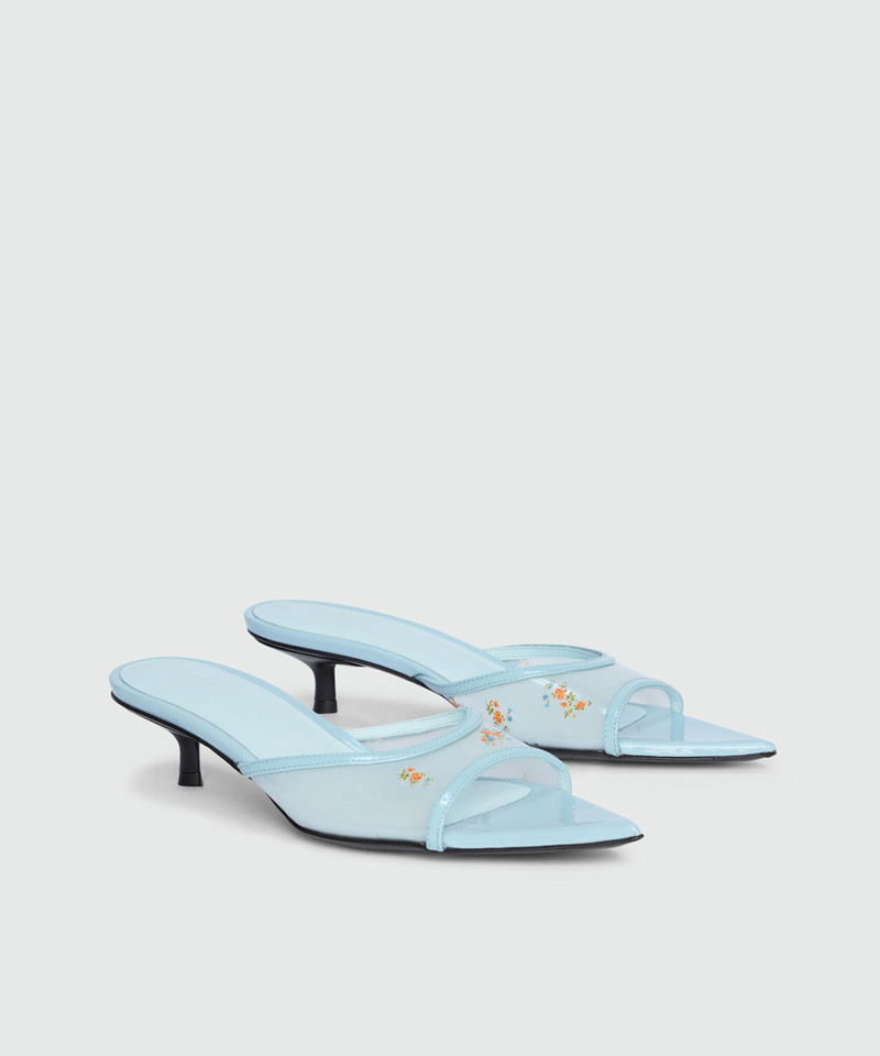 MSGM Printed TPU kitten-heel sandals outlook