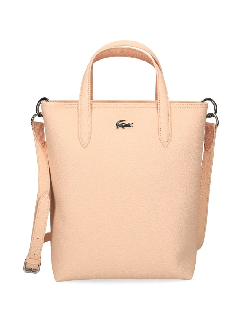 mini textured leather tote bag 6