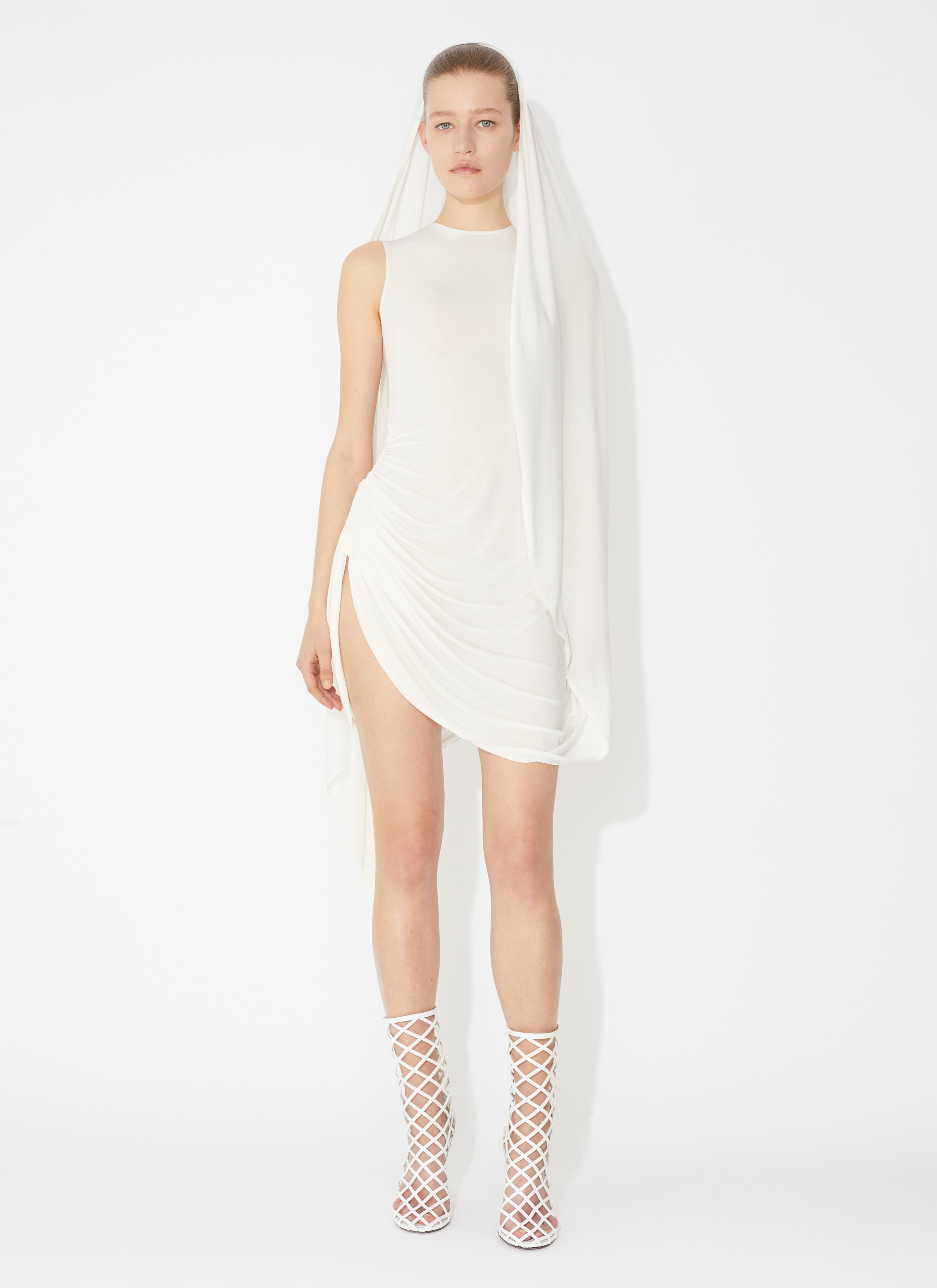 DRAPED FLUID JERSEY DRESS - 2