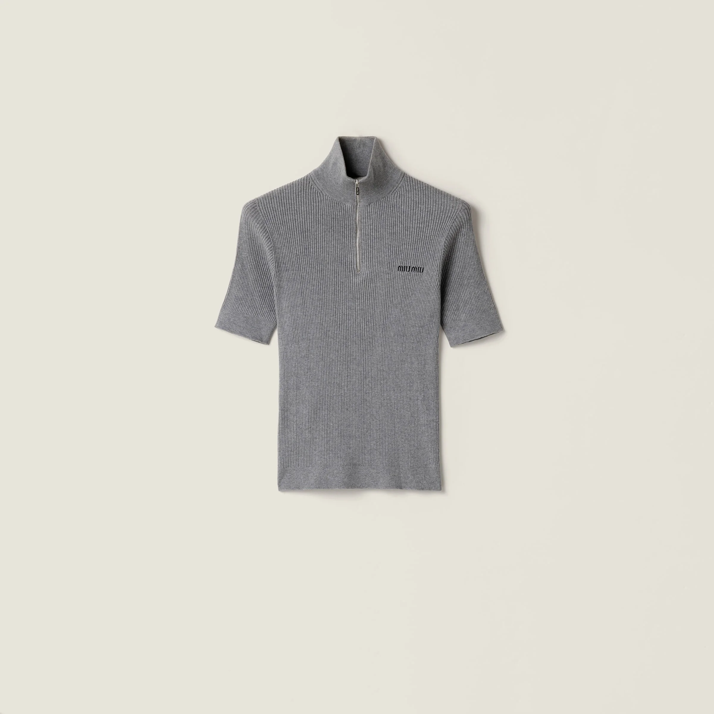 Cotton Half-zipper sweater - 1