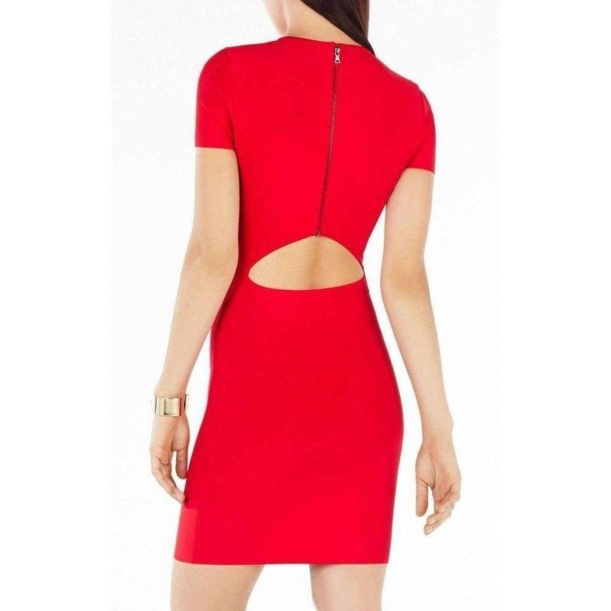 BCBGMAXAZRIA - Kaylen Embellished Cutout-Back Dress - 3