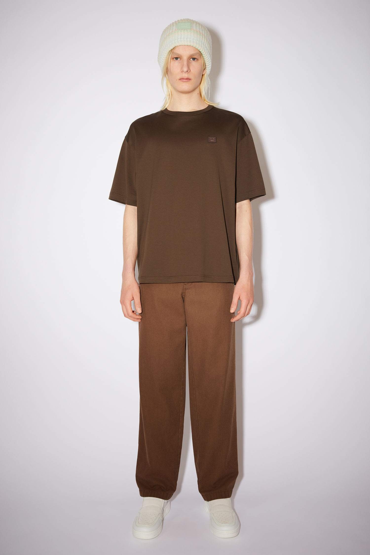 Face patch t-shirt - Chestnut brown - 2