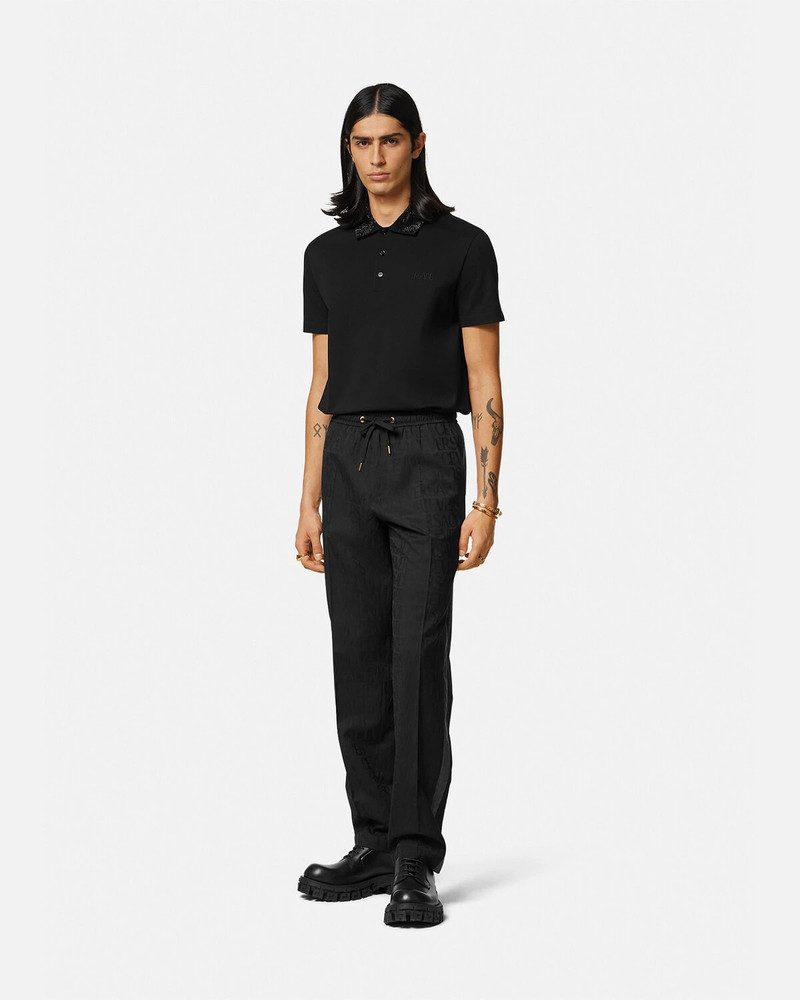 Crystal Barocco Silhouette Polo Shirt 2