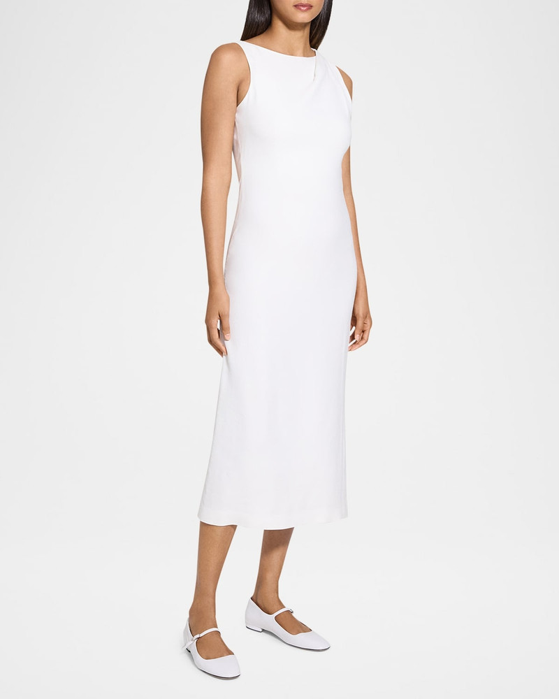 Theory Asymmetric Draped Midi Dress outlook