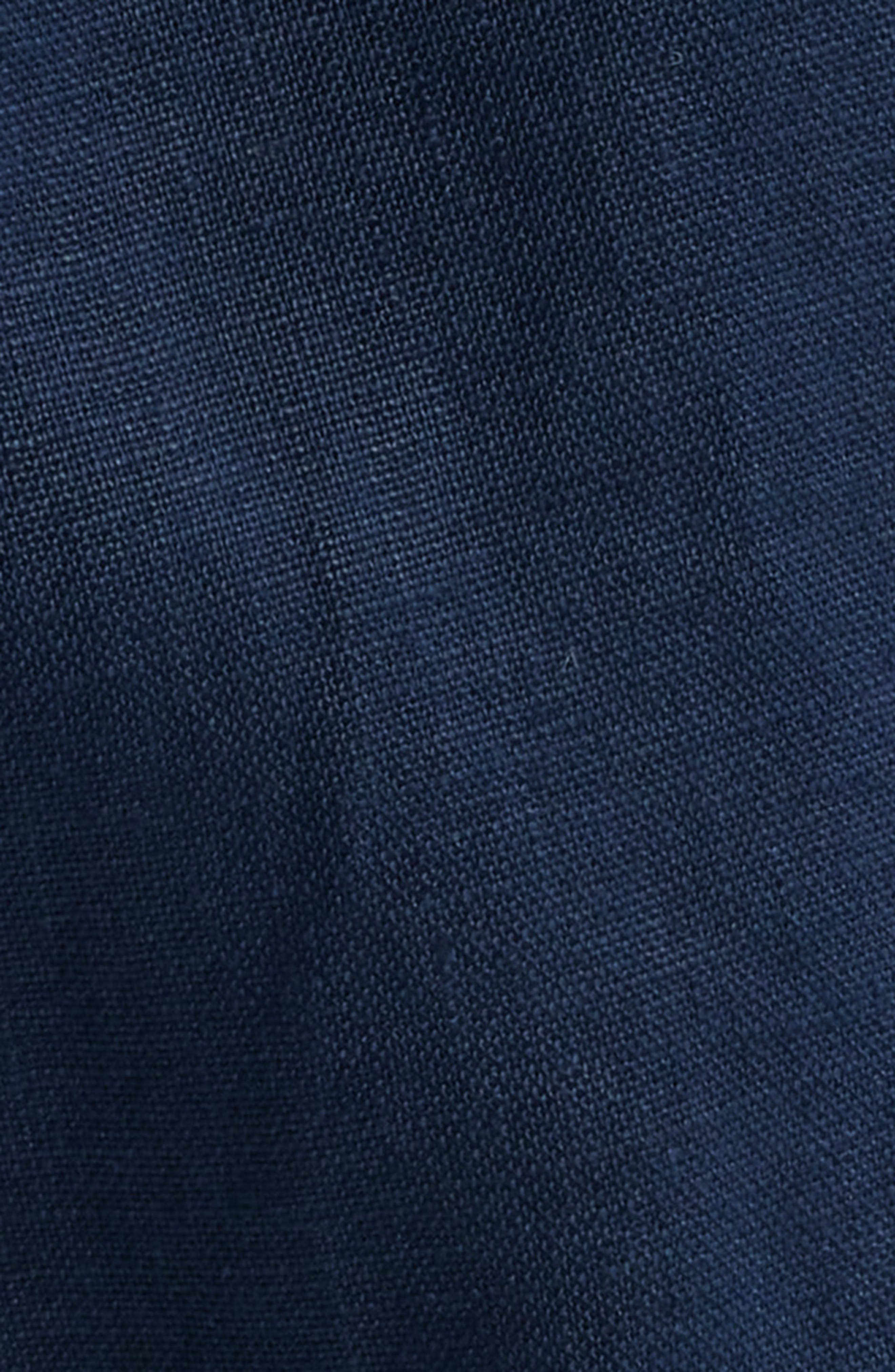 NN07 1454 Gregor Linen Drawstring Shorts in Navy Blue at Nordstrom - 6