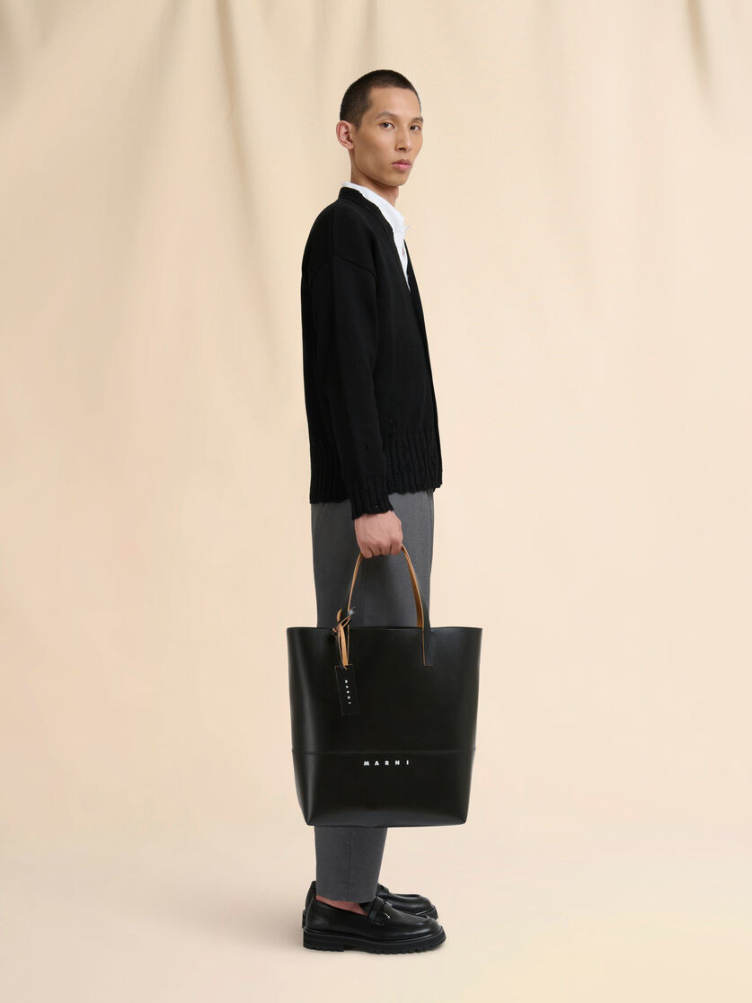 BLACK OPEN SHOPPER WITH MARNI TAG - 2