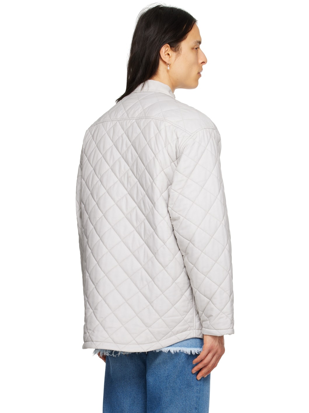 Gray Quilted Shirt - 3