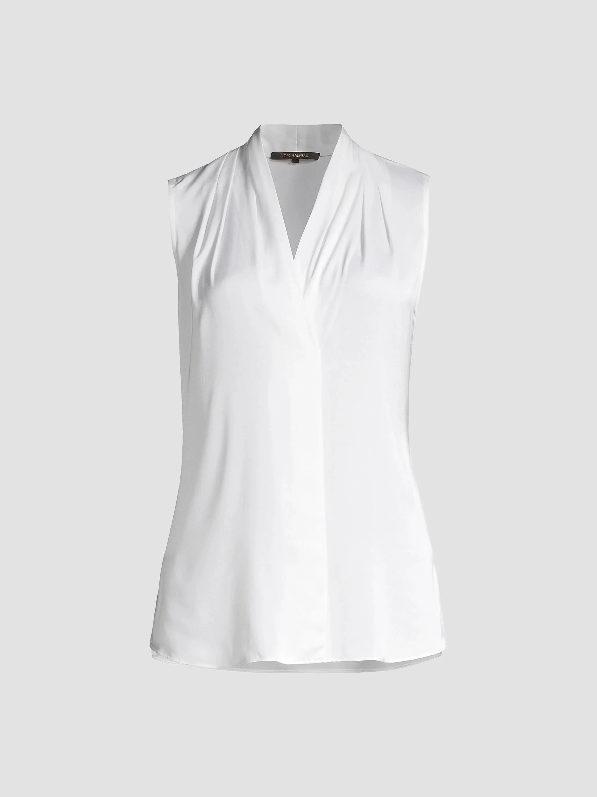 Women's Mila Sleeveless Silk-Blend Blouse - White - 1