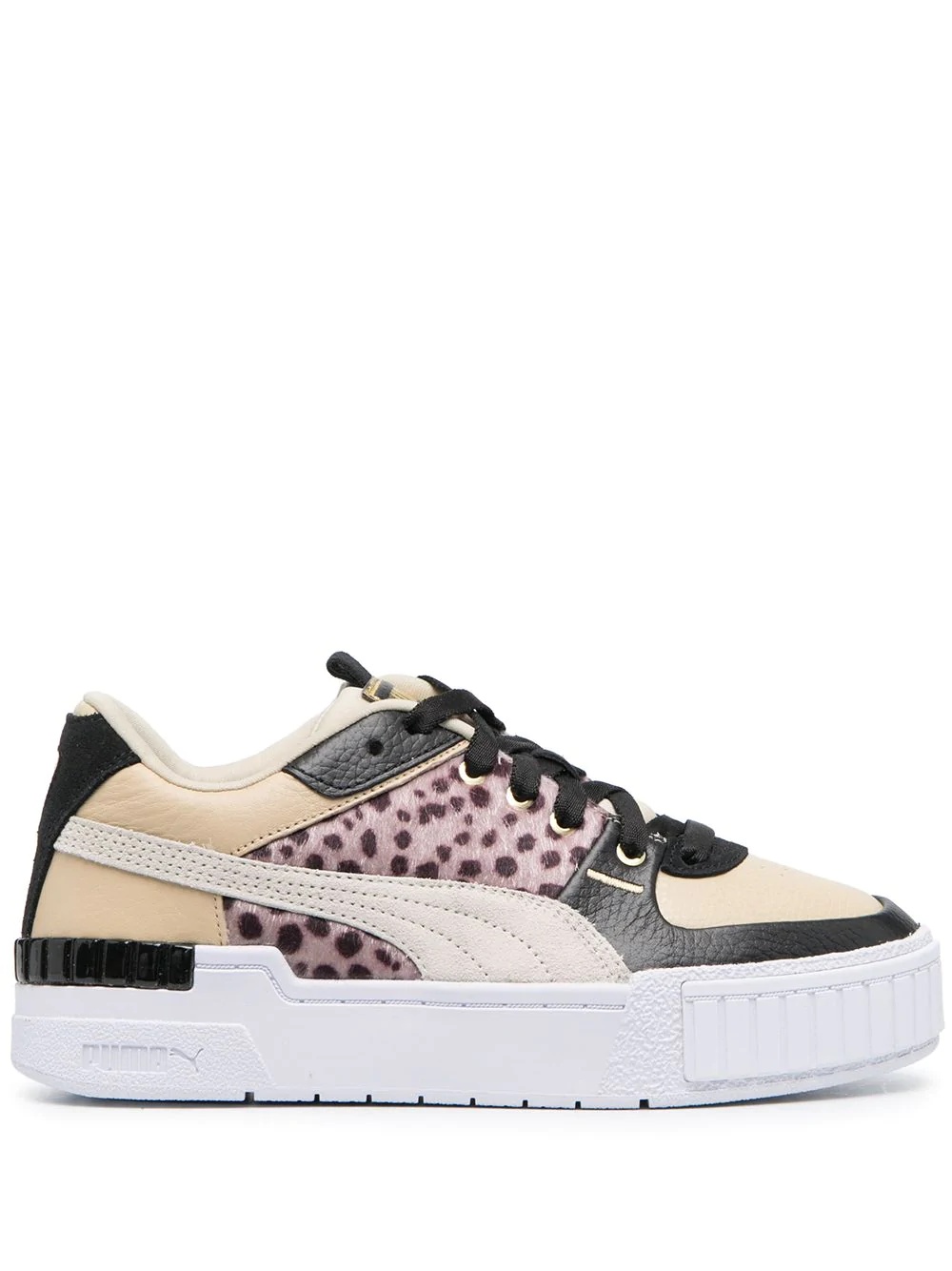 panelled low-top sneakers - 1