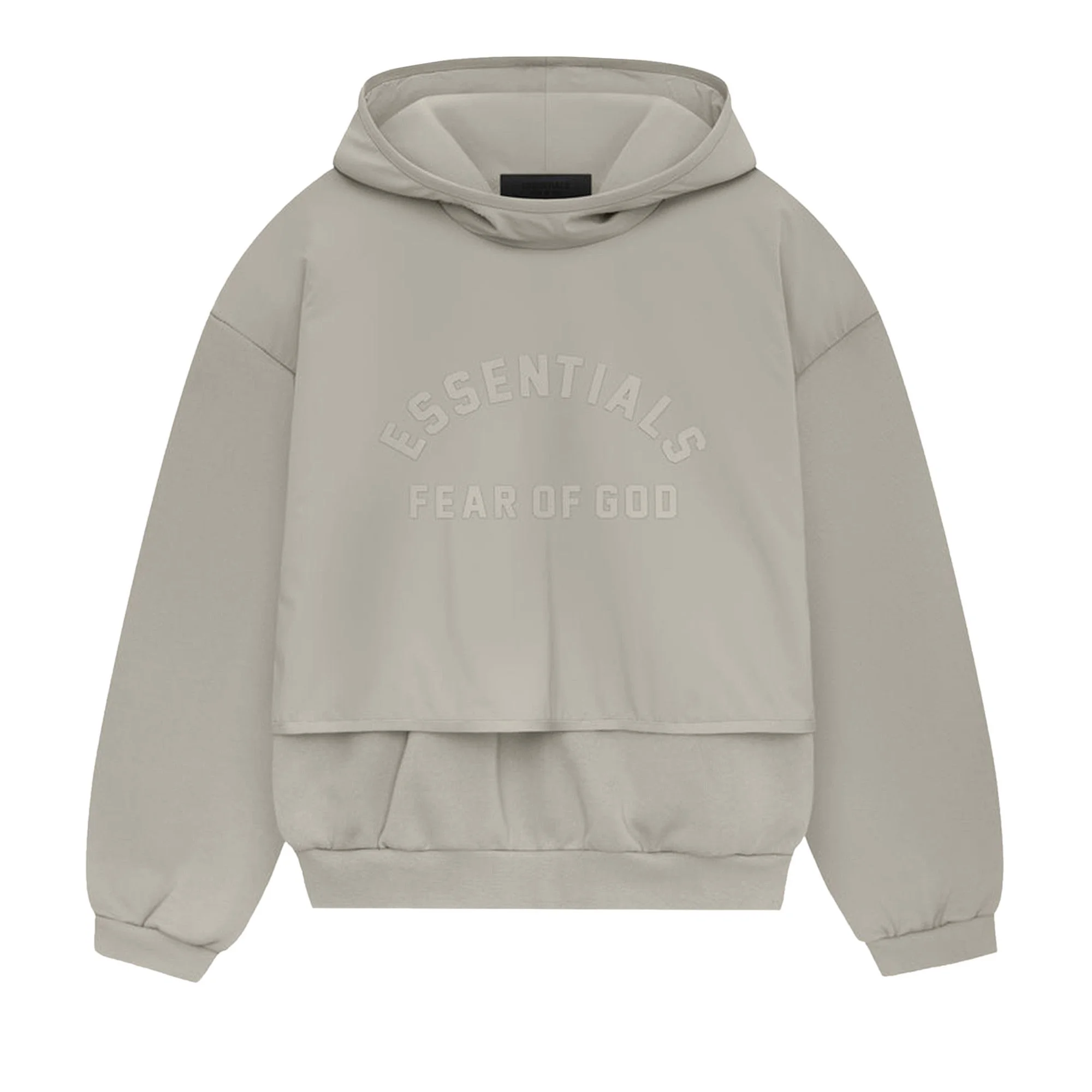 Fear of God Essentials Nylon Fleece Hooded Sweater 'Seal/Seal' - 1