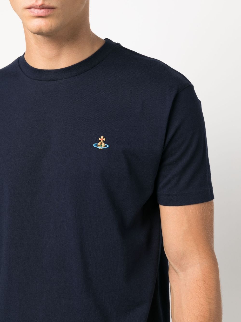Orb-embroidered cotton T-shirt - 5
